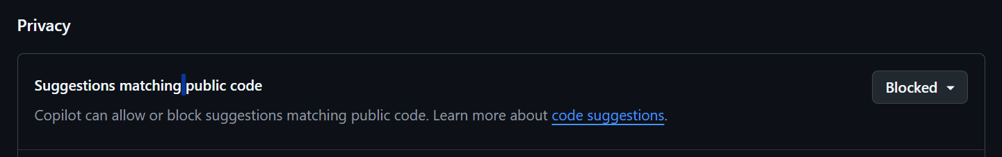 Suggestions matching public code