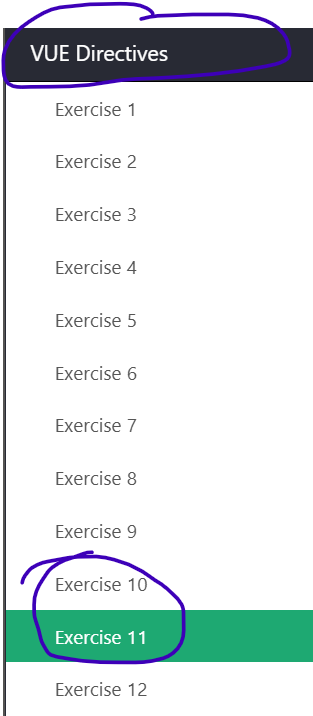 Exercice 10 et 11 de la rubrine Directives