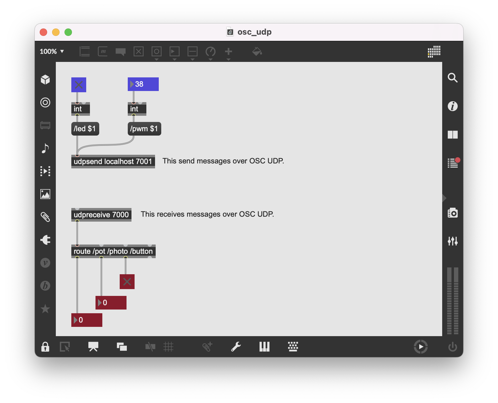 Exemple «osc_udp_maxpat»